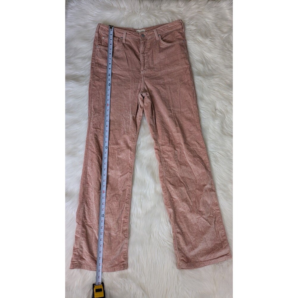 Anthropologie Pilcro Size 31 Robbie Pink Corduroy Pants High Rise Flare Jeans - Picture 3 of 13